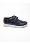 1062 Navy Blue Leather Men's Casual Shoes - 5