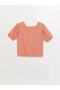 LCW Kids Square Neck Linen Blend Girl's Blouse
