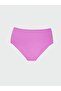 High Waist Plain Women's Bikini Bottom - 3