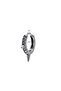 Punk Spike White Zircon Stone Hoop 316L Steel Men's Earrings - 2