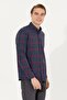 Men's Navy Blue Long Sleeve Shirt - 4