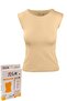 Women's Nude Modal Cotton Bottoming Sleeve Tank Top - 2