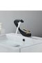 Matte Modern Black Gold Deck Mounted Bathroom Sink Faucet Special Design Faucet Cold and Hot