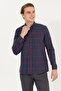 Men's Navy Blue Long Sleeve Shirt