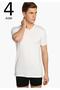 Men's White 4-Pack Ribbed V-Neck Undershirt Elf568tccm4 New Season