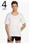 Men's White 4-Pack Crew Neck Undershirt Elf568tccm4 New Season