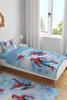 Triple Blue Spiderman Patterned Single Baby Kids Bedding Set - 2