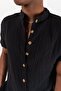 Kyra Muslin Judge Collar Men's Shirt Black - 3