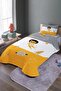 Astronaut Cat Patterned Single Pique Set and Bedspread