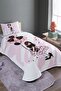 Little Girl with Pink Balloons Patterned Single Pique Set and Bedspread