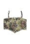Vintage Floral Print Front- Tie-Detail Bustier - 7