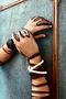 Long Gloves Bridal Gloves Long Tulle Gloves Black - 4