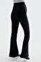 Ribbed Flared Leg High Waist Stretchy Recovery Maternity Leggings - 4
