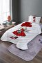 Little Girl with Red Balloons Patterned Single Pique Set and Bedspread - 2