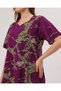 Pentagonal Collar Piece Stitched Half Sleeve Plus Size Cotton Combed Dress - 3