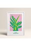 White Wooden Framed Painting Framed Poster Artistic Modern Wall Decor (Flower246-White-50X70)