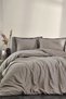 Linen 100% Cotton Double Washable Yarn Dye Striped Duvet Cover Set