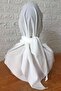 Ready Turban Bonnet Combed Cotton Bandana Practical Scarf White Hijab Head Scarf Banded Shawl - 5