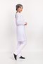 Women's Almond Model Soft Lycra Zippered White Color Surgical Nurse Doctor Hospital Uniform Suit - 5