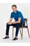 Indigo Slim Fit Polo Collar Basic T-shirt
