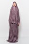 Practical Two-Piece Sun Patterned Bat Sleeve Hijab Lycra Muslim Prayer Dress 992-0317