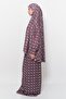 Practical Two-Piece Sun Patterned Bat Sleeve Hijab Lycra Muslim Prayer Dress 992-0317 - 3