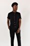 Kyra Muslin Judge Collar Men's Shirt Black - 2