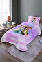 Pink Green Dream Castle Anna and Elsa Brothers Patterned Single Pique Set and Bedspread