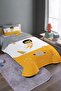 Astronaut Cat Patterned Single Pique Set and Bedspread - 2