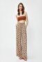 Women's Brown Patterned Jeans - 2