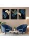 Triple Mdf Abstract Pattern Flower Table Set - 2