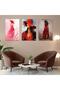 Triple Mdf Collage Drawing Young Woman Painting Set - 2