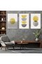 Triple Mdf White Background Abstract Round Pattern Table Set