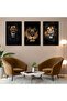Triple Mdf King of the Jungle Lion Table Set - 2