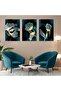 Triple Mdf Plant Abstract Pattern Table Set - 2