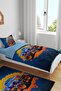 Blue Fire Monster Truck Patterned Single Baby Kids Bedding Set - 2
