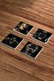 African Woman Printed Natural Stone Travertine Coasters Set of 4 - 2