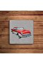 Classic Cars Themed Natural Stone Travertine Coasters Set of 4 - 3