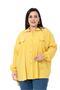 Large Size Pocket Cover Detailed Yellow Shirt with Sleeve and Elastic Mouth - 6