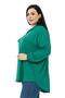 Large Size Pocket Cover Detailed Green Shirt with Sleeve and Elastic Mouth - 5