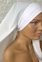 Ready Turban Bonnet Combed Cotton Bandana Practical Scarf White Hijab Head Scarf Banded Shawl - 3