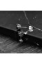 Taç Boutique Design King Size Large Zircon Stone Stud Model 316L Steel Men's Earrings
