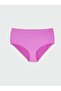 High Waist Plain Women's Bikini Bottom - 2