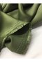 Khaki Satin Fabric Draped - 4