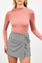 Women's Salmon Turtleneck Blouse - 5