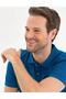 Indigo Slim Fit Polo Collar Basic T-shirt - 6