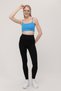 Black Gray Ribbed Extra High Waist Compressive Sports Yoga Tights - 3