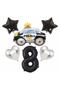 Police Car 8 Year Old Balloon Set Balloon Foil Set Concept Set Age Balloon Set