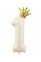 Crown Foil Balloon Set Cream Balloon Foil Set 76 Cm Concept Birthday Set Age Balloon Set