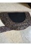 Front of Building, Doormat, Rubber, Ethnic Patterned, 70cm Diameter, Semi-Circular, Easy to Clean, Does Not Deteriorate Due to Moisture